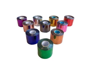 Listing 4 of 10 for 1 Roll 5cmx120M 10 Colors Hot Stamping Foil Heat Transfer Napkin Gilding PVC