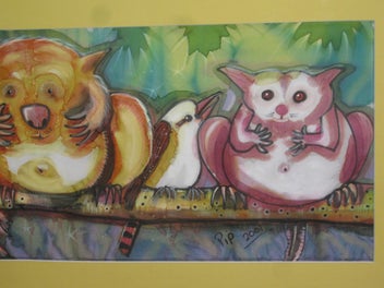 Listing 7 of 16 for Pip Earl - Large Bright & Colourful Animals On A Branch - original painting