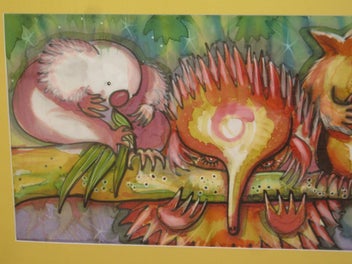 Listing 8 of 16 for Pip Earl - Large Bright & Colourful Animals On A Branch - original painting