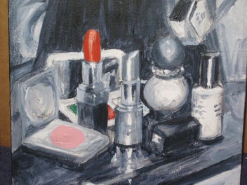 Listing 8 of 11 for Three Set Paintings of Womans Face & Makeup - Signed GC 06