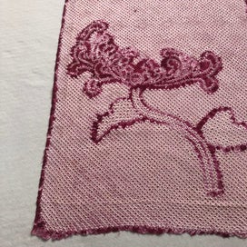 Listing 6 of 20 for Vintage Japanese Shibori Chrysanthemum Silk Kimono Panel Fabric Piece