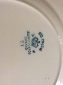 Listing 4 of 8 for Cake Plate - Johnson Brothers England ‘Old English’ 1940’s- Vintage beauty