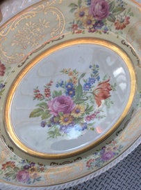 Listing 8 of 8 for Cake Plate - Johnson Brothers England ‘Old English’ 1940’s- Vintage beauty
