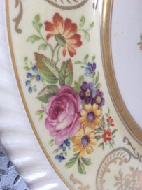 Listing 7 of 8 for Cake Plate - Johnson Brothers England ‘Old English’ 1940’s- Vintage beauty