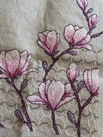 Listing 2 of 3 for Completed white Magnolia cushion covers
