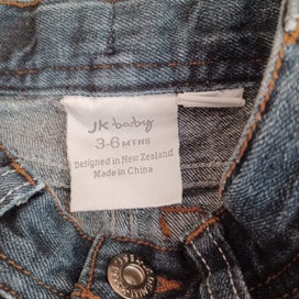 Listing 2 of 3 for JK kids straight legged baby's blue denim jeans age 3-6m