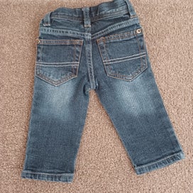 Listing 3 of 3 for JK kids straight legged baby's blue denim jeans age 3-6m
