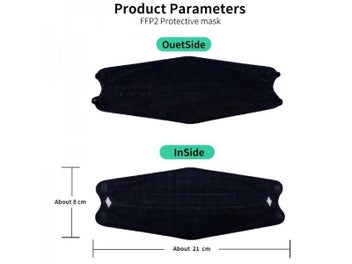 Listing 14 of 17 for 10 FACE MASKS FFP2 2163 NR THIS LIMITED TIME SALE - ROYAL BLUE - $1 BUY NOW