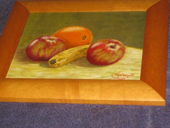 Listing 8 of 15 for Carole Springall - Banana Apples & Orange Still Life original Painting acrylic