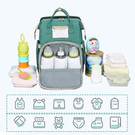 Listing 7 of 18 for Baby Cot Travel Bassinet Nappy Bag Backpack E0414GN0