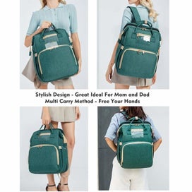 Listing 8 of 18 for Baby Cot Travel Bassinet Nappy Bag Backpack E0414GN0