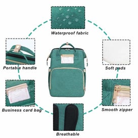 Listing 17 of 18 for Baby Cot Travel Bassinet Nappy Bag Backpack E0414GN0