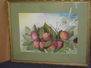 Listing 3 of 19 for L Huggard - Plums On The Tree - A very good original watercolour painting