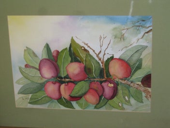 Listing 5 of 19 for L Huggard - Plums On The Tree - A very good original watercolour painting