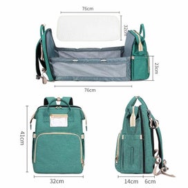 Listing 10 of 18 for Baby Cot Travel Bassinet Nappy Bag Backpack E0414GN0