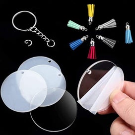 Listing 15 of 15 for Acrylic Circle Discs Keychain Blanks Vinyl Making Kit I1288MZ0