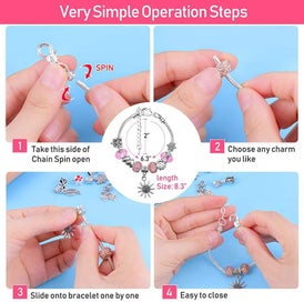 Listing 4 of 9 for Jewellery Making Supplier Charm Bracelet Necklace Pendant Making Kit I1315MZ0