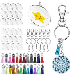 Listing 13 of 15 for Acrylic Circle Discs Keychain Blanks Vinyl Making Kit I1288MZ0