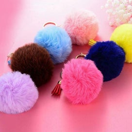 Listing 5 of 11 for Pom Pom Acrylic Blank Keychain Pendant Tassels Discs Making Kit I1284MZ0