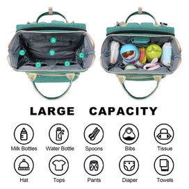 Listing 13 of 18 for Baby Cot Travel Bassinet Nappy Bag Backpack E0414GN0