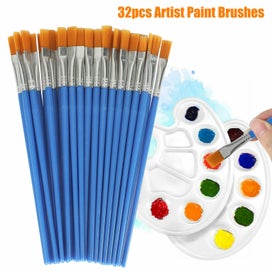 Listing 3 of 9 for 32pcs Acrylic Artist Paint Brushes Set Oil Watercolour Painting Craft Art Model