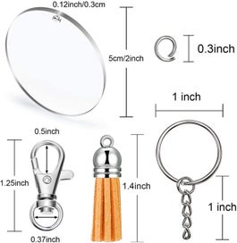 Listing 3 of 15 for Acrylic Circle Discs Keychain Blanks Vinyl Making Kit I1288MZ0