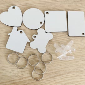 Listing 7 of 15 for Sublimation Blank Double Side MDF Keychain Craft DIY Kit I1423MZ0