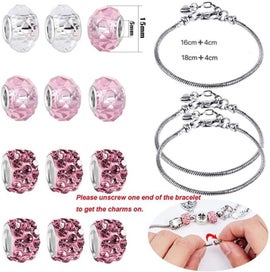 Listing 4 of 7 for Charm Bracelet Making Kit DIY Jewellery Beads Lollipop Crown Necklace I1280PK0
