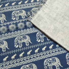 Listing 3 of 5 for Cotton Linen Craft Fabric Elephant 1x1.5M G0676DB0
