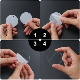 Listing 4 of 11 for Pom Pom Acrylic Blank Keychain Pendant Tassels Discs Making Kit I1284MZ0