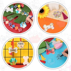 Listing 3 of 9 for 111pcs Pet Bone Paw Acrylic Discs Keychain Blanks Making Kit I1419MZ0