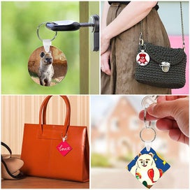 Listing 4 of 15 for Sublimation Blank Double Side MDF Keychain Craft DIY Kit I1423MZ0