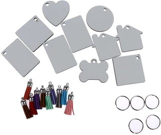 Listing 12 of 15 for Sublimation Blank Double Side MDF Keychain Craft DIY Kit I1423MZ0