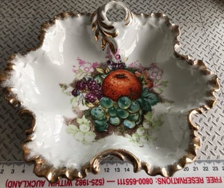 Listing 2 of 10 for Gorgeous bonbon dish with gilded edges. - lovely gift idea