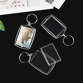 Listing 7 of 14 for 30pcs Blank Photo Insert Keyrings Wallet Blanks Photo Frame Keychains I1407TP0