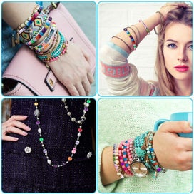 Listing 3 of 9 for Letter Beads Jewellery Making Alphabet Anklet Handicraft DIY Beads I1306MZ0