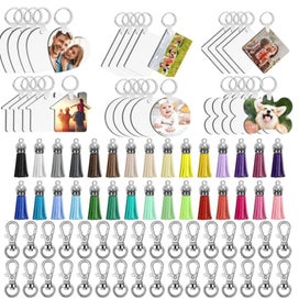 Listing 15 of 15 for Sublimation Blank Double Side MDF Keychain Craft DIY Kit I1423MZ0