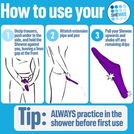 Listing 2 of 11 for GENUINE SHEWEE FLEXI + CASE- AQUA Female Urination Device