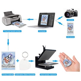 Listing 14 of 15 for Sublimation Blank Double Side MDF Keychain Craft DIY Kit I1423MZ0