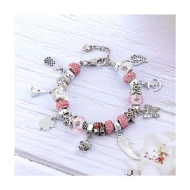 Listing 5 of 7 for Charm Bracelet Making Kit DIY Jewellery Beads Lollipop Crown Necklace I1280PK0