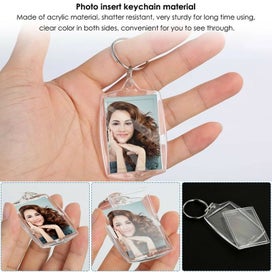 Listing 14 of 14 for 30pcs Blank Photo Insert Keyrings Wallet Blanks Photo Frame Keychains I1407TP0