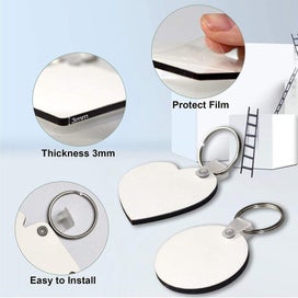 Listing 10 of 15 for Sublimation Blank Double Side MDF Keychain Craft DIY Kit I1423MZ0