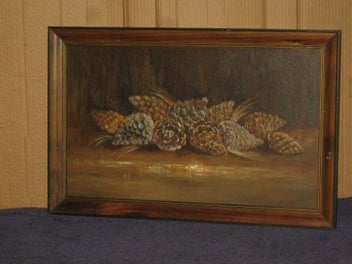 Listing 2 of 17 for Pansy MacKay - PINECONES - original oil painting HUGE PRICE REDUCTION