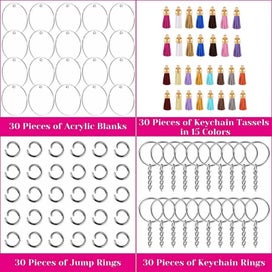 Listing 4 of 4 for Acrylic Oval Discs Keychain Blanks Vinyl Making Kit I1389MZ0