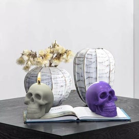 Listing 6 of 9 for 3D Skull Head Silicone Mold Halloween Table Decor Epoxy Resin Mould DIY Craft