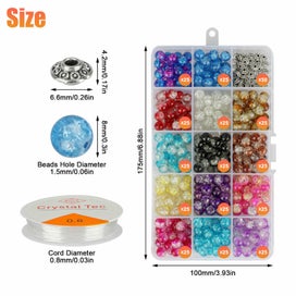 Listing 8 of 9 for Natural Gemstone Round Spacer Loose Beads For Jewelry DIY Making Kit