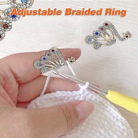 Listing 4 of 5 for Knitting Ring For Finger,crochet Loop Ring,yarn Guide Finger Holder Knitting Thi