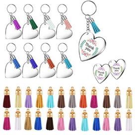 Listing 2 of 7 for Acrylic Heart Discs Keychain Blanks Vinyl Making Kit I1392MZ0