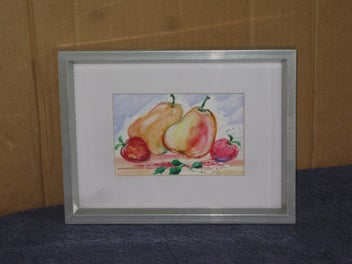Listing 2 of 9 for Small Pears & Strawberries original painting PRICE REDUCED HEAPS
