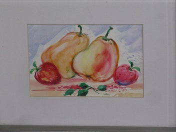 Listing 3 of 9 for Small Pears & Strawberries original painting PRICE REDUCED HEAPS
